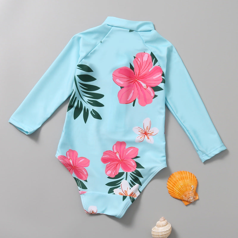 Maillot de bain pour enfants Ensemble de maillot de bain à écran solaire monopiéce