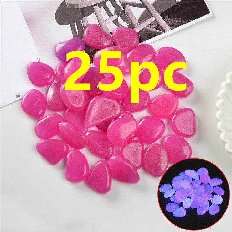 Pierres lumineuses Aquarium fluorescent Pebbles Fish Tank Jardin Pierres lumineuses