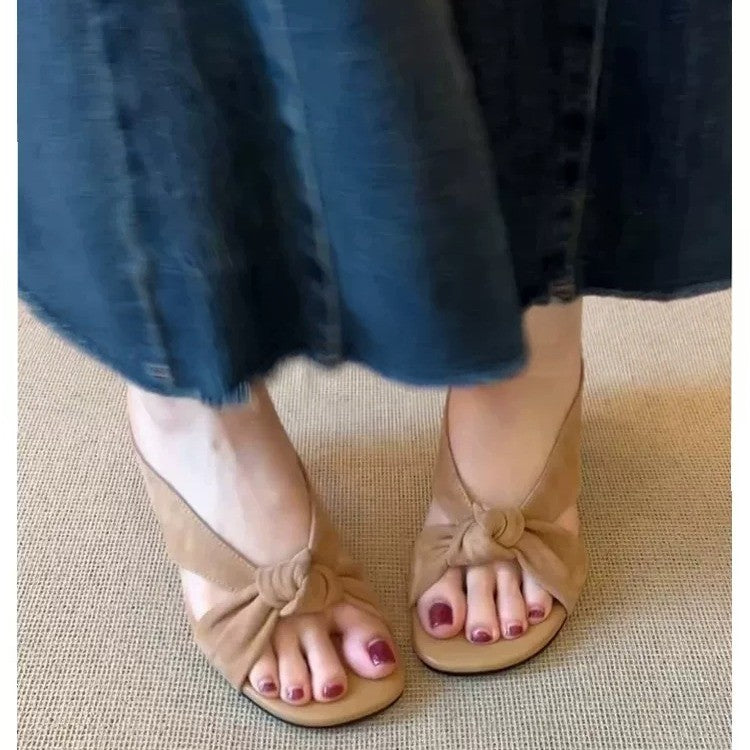 Sandales de vacances Twist Knot Cross pour femmes