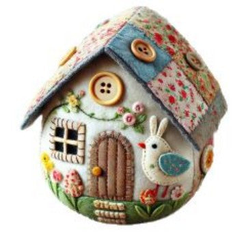 Patchwork Felt Egg House bricolage Kit de Pâques Egg Craft Kit