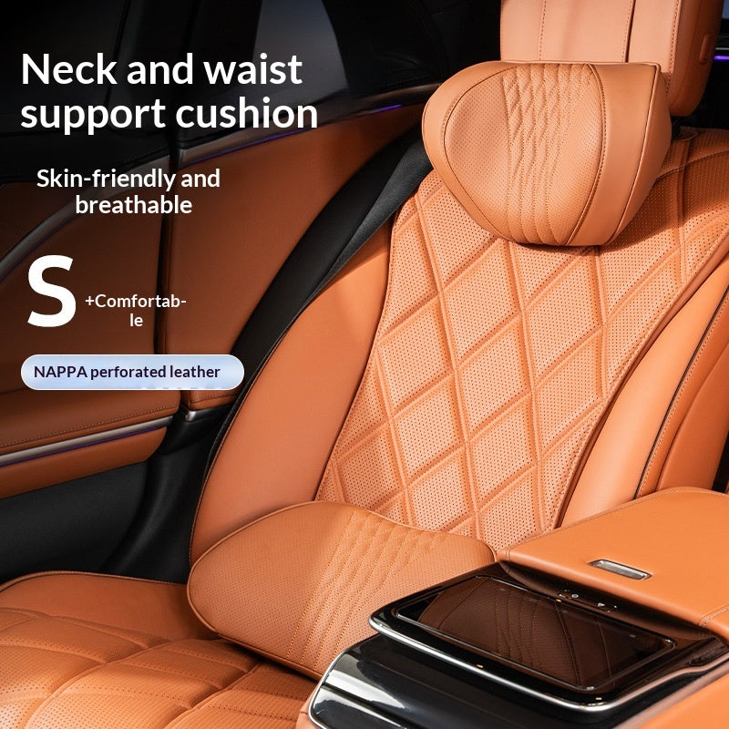 Summer Respirant Memory Foam Car Headset & Lombar Support