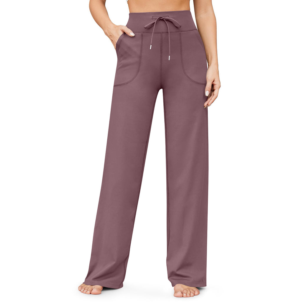 L'Europe et les États-Unis La haute taille des femmes Micro Horn Pantalon de yoga Drawstring Pocket Sp