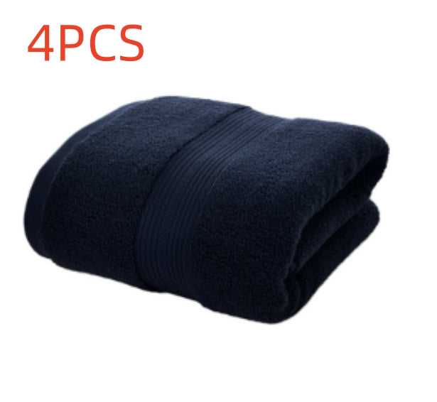 Serviette de bain en coton uni pour usage domestique douce et absorbante