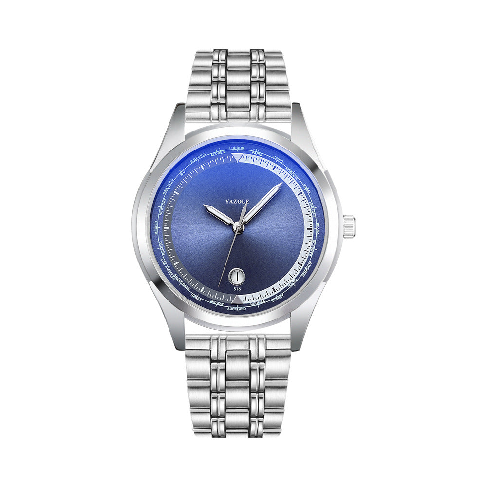 Hommes d'affaires Montres Hommes Marque de luxe Acier Lumineux Sports Montres Hommes Waterproof Wri