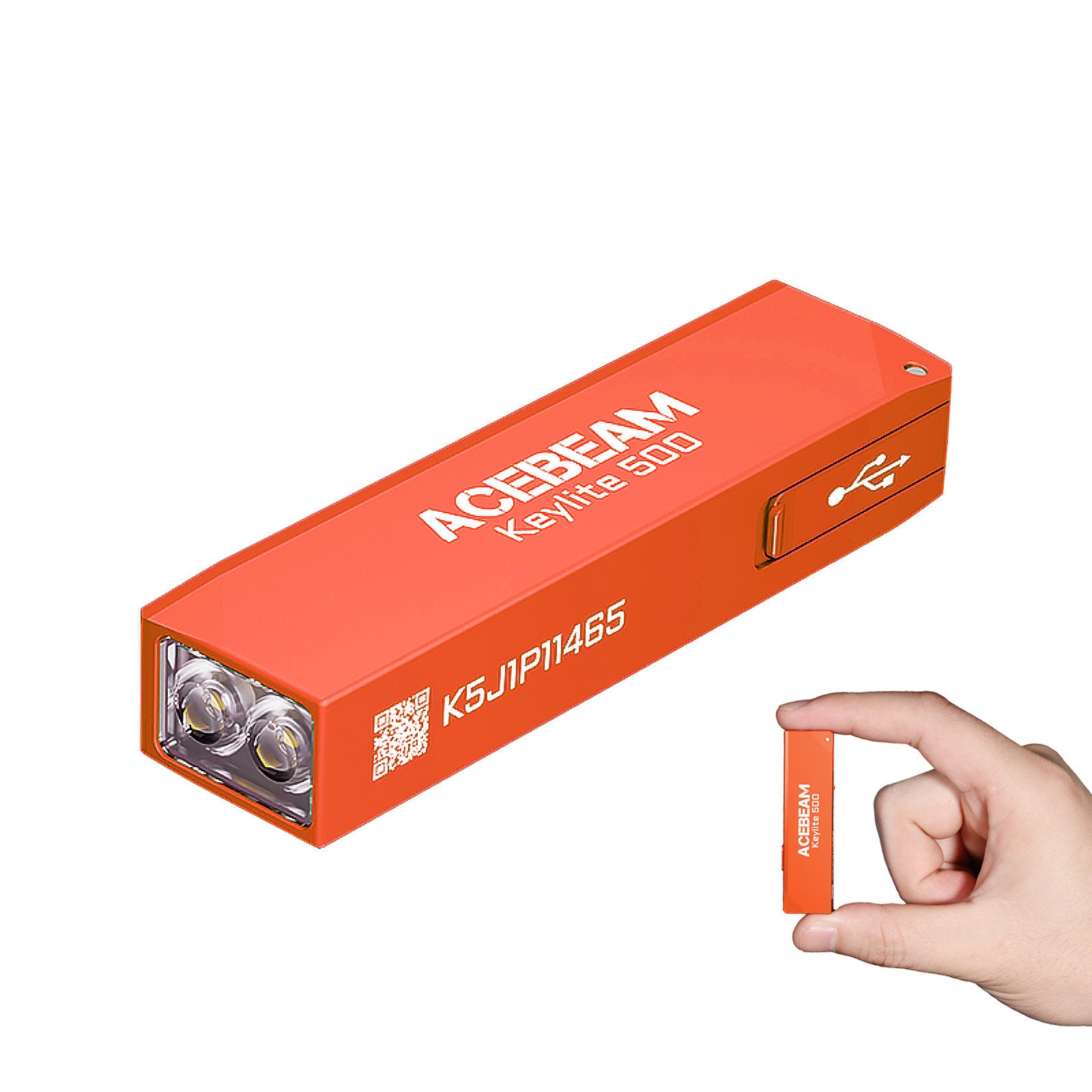 Lampe de poche porte-clés rechargeable haute intensité pour usage domestique