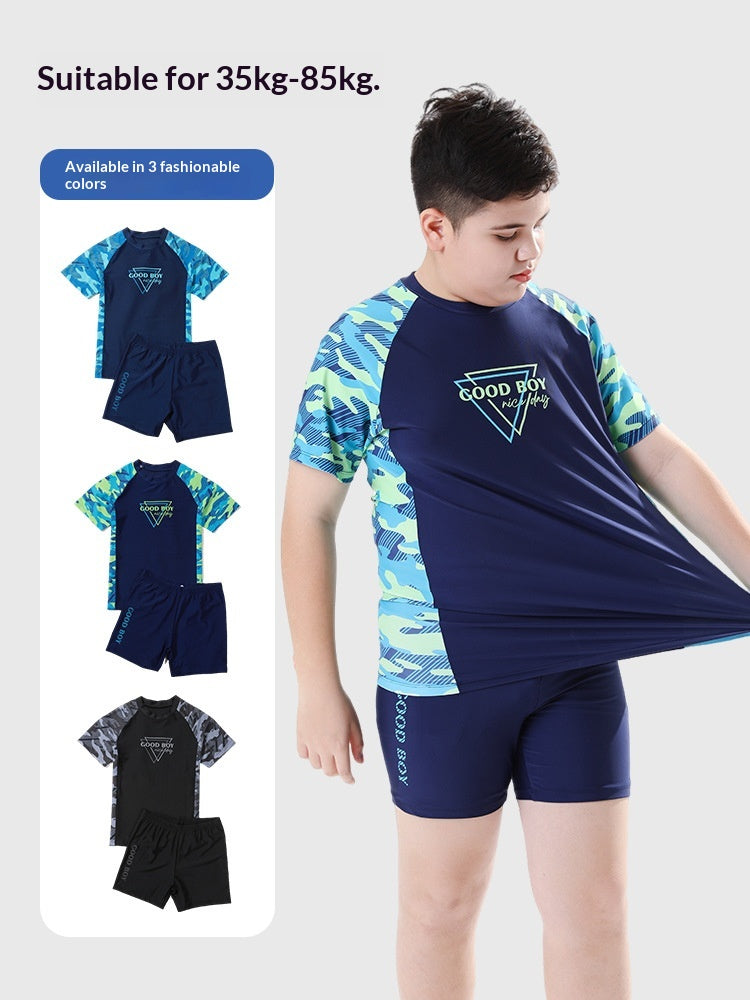 Maillots de bain pour enfants Garçons Big Children Split Fat Children's Big Children's Spring Natation