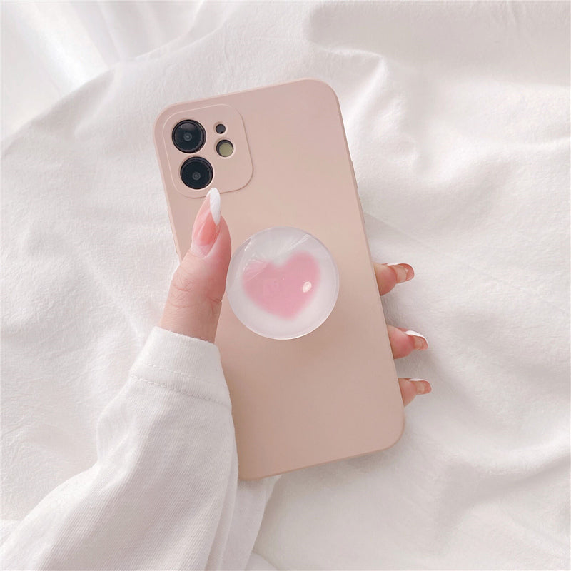 Étui de téléphone en silicone d'amour simple mode