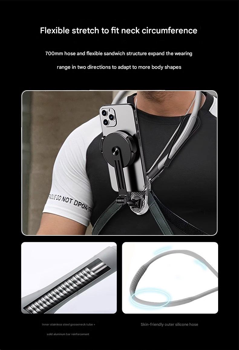 Magnetic Neck Strap Mount for Mobile Live Streaming with Anti-Shake Shooting Original-Angl