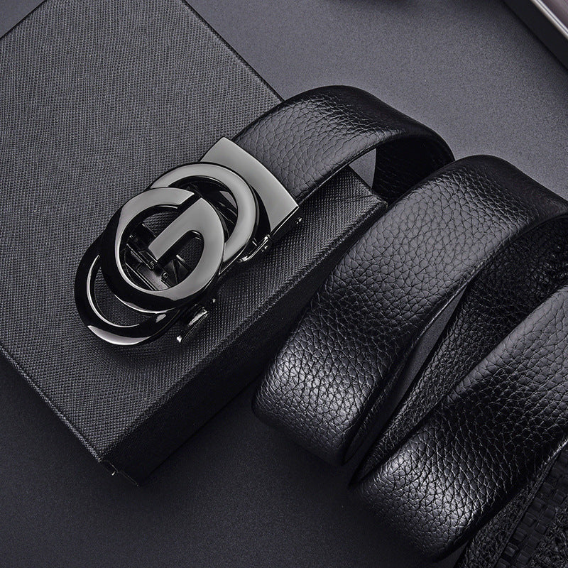 Ceinture en cuir véritable emboîtée
