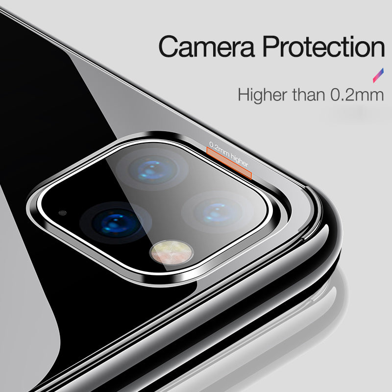 Étui de téléphone ultra-mince en silicone transparent résistant aux éclaboussures