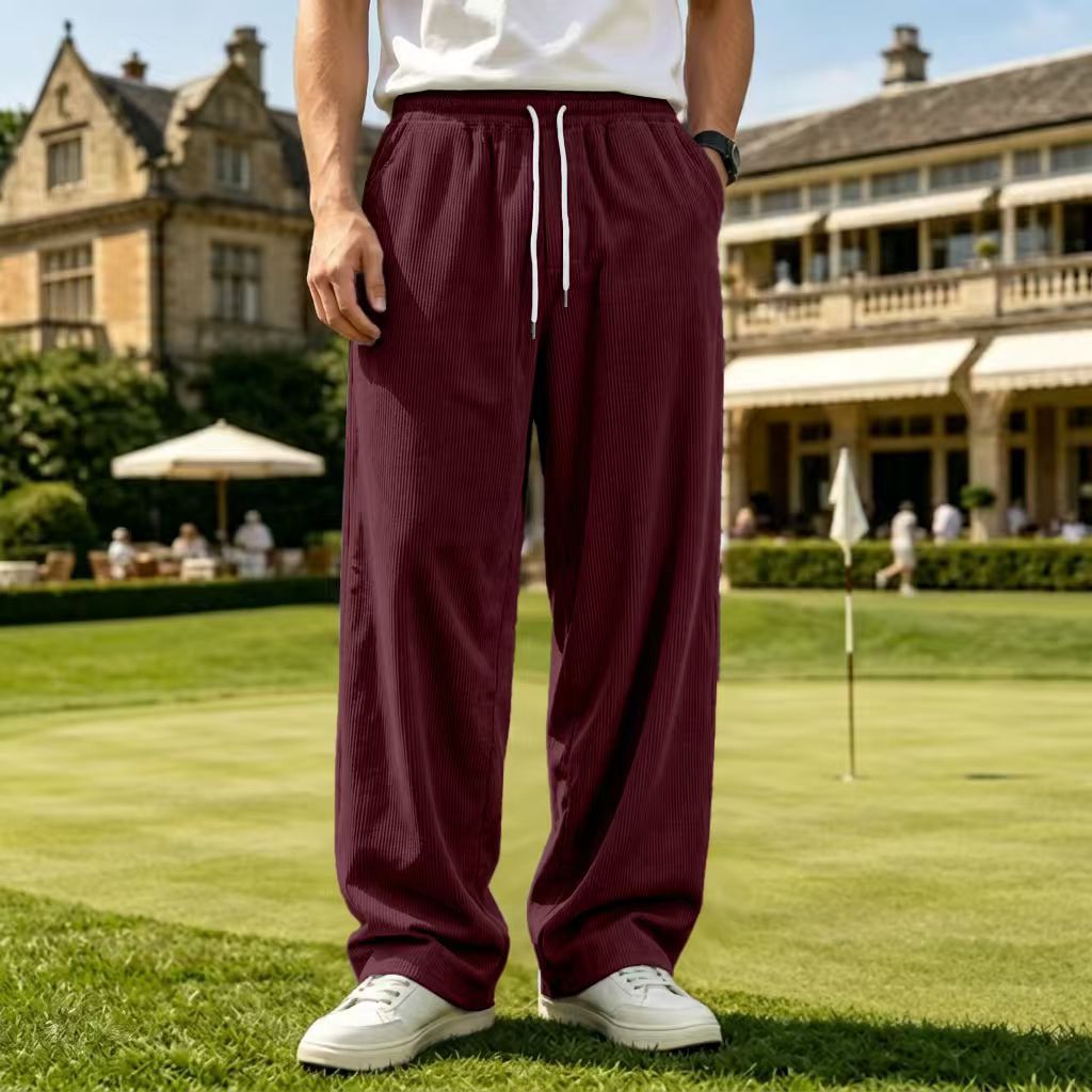 Pantalon casual non extensible pour hommes Corduroy