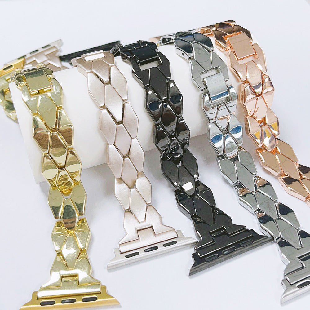 Bracelet en métal massif de diamant en acier inoxydable créatif
