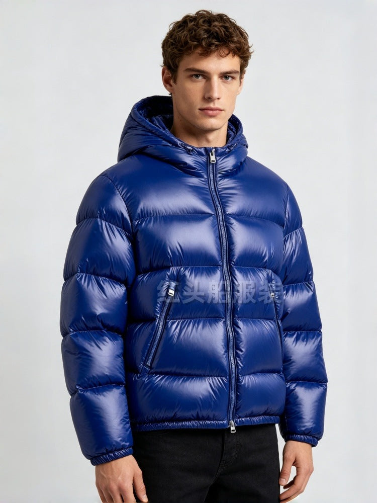 Manteau en coton rembourré d'hiver avec capot pour hommes