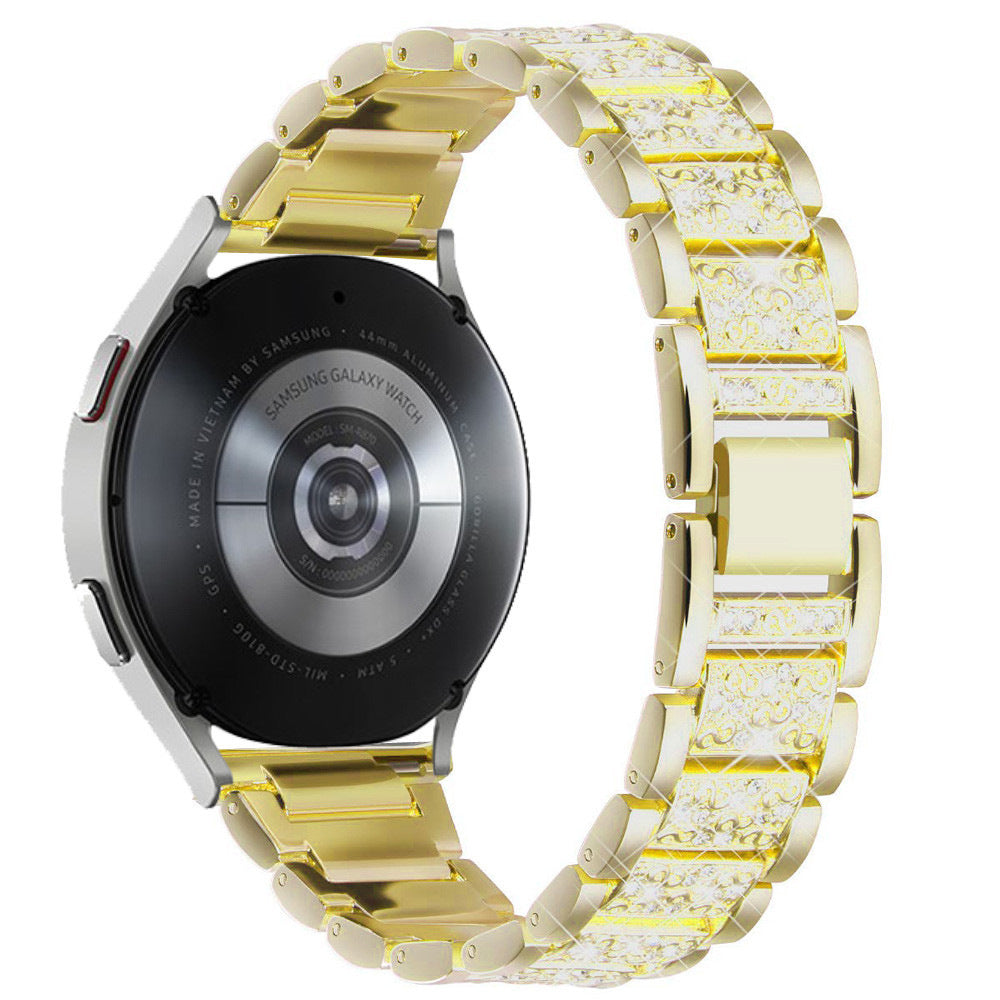 Montre trois perles Bracelet chaîne diamant massif