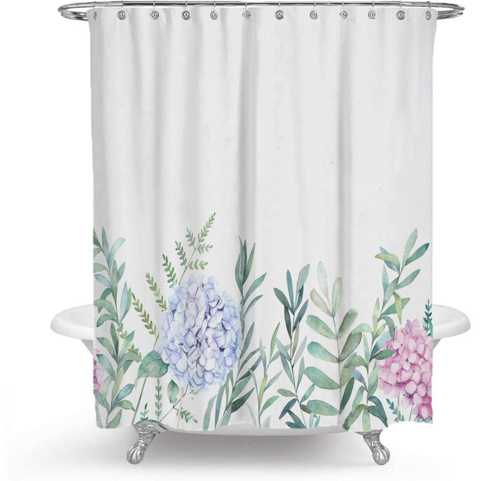 Couleur Floral plante douche rideau salle de bain rideau polyester