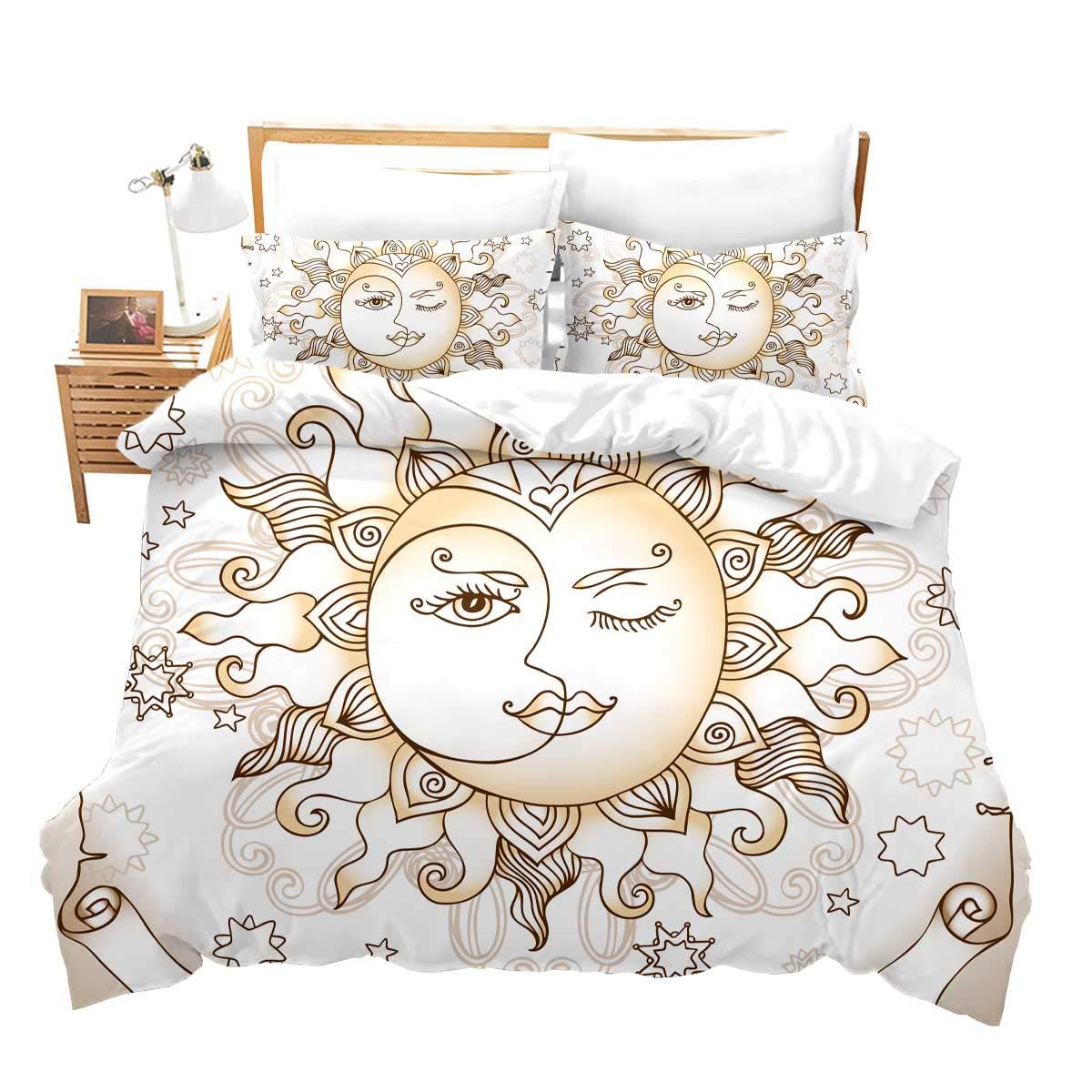 Revêtement respirant et confortable avec un soleil et une lune noir et blanc