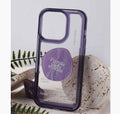 Personnalité avec boîtier de téléphone violet transparent résistant à la chute