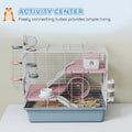 Cage, 3-Tier petit animal Cage avec roue d'exercice, bol alimentaire, bouteille d'eau, maison, tunnel