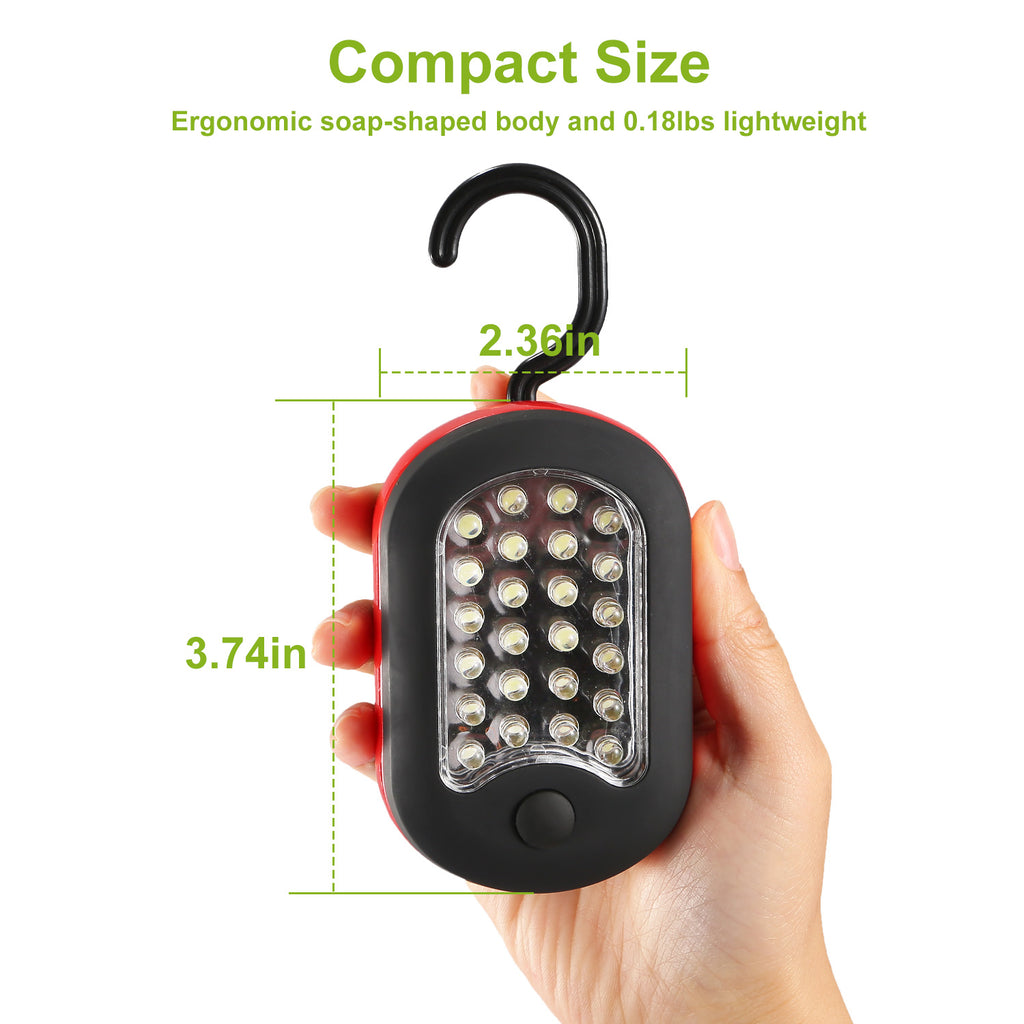 1Pc magnétique LED lampe de travail avec crochet lampe de poche compacte pour le camping randonnée urgence