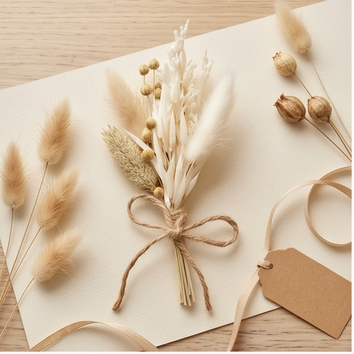 Set de 12 pièces de mini fleurs séchées de style Boho