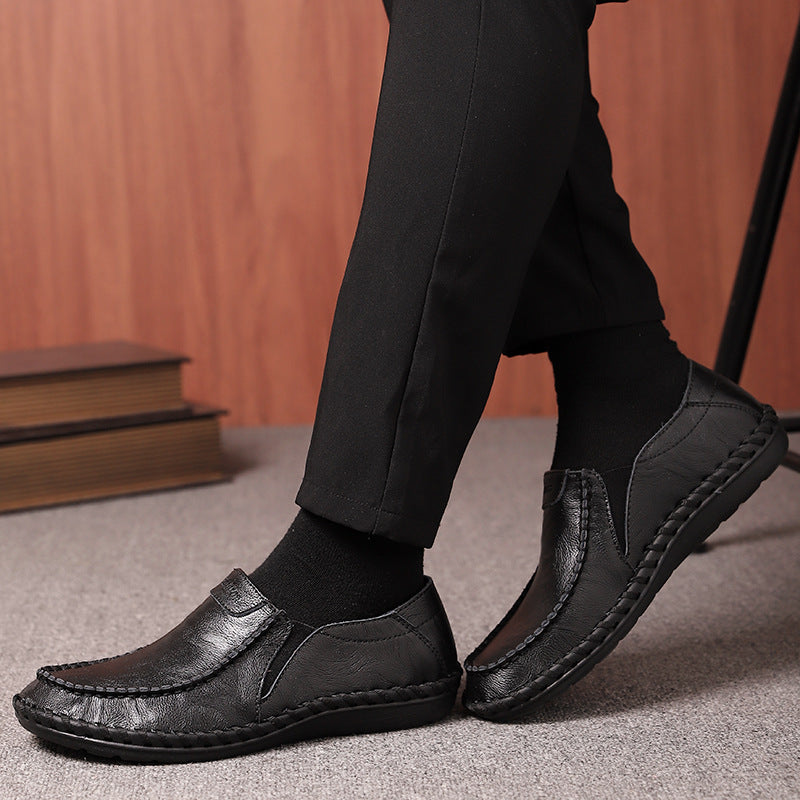 Chaussures à cow-hide à cow-hide de taille basse pour hommes