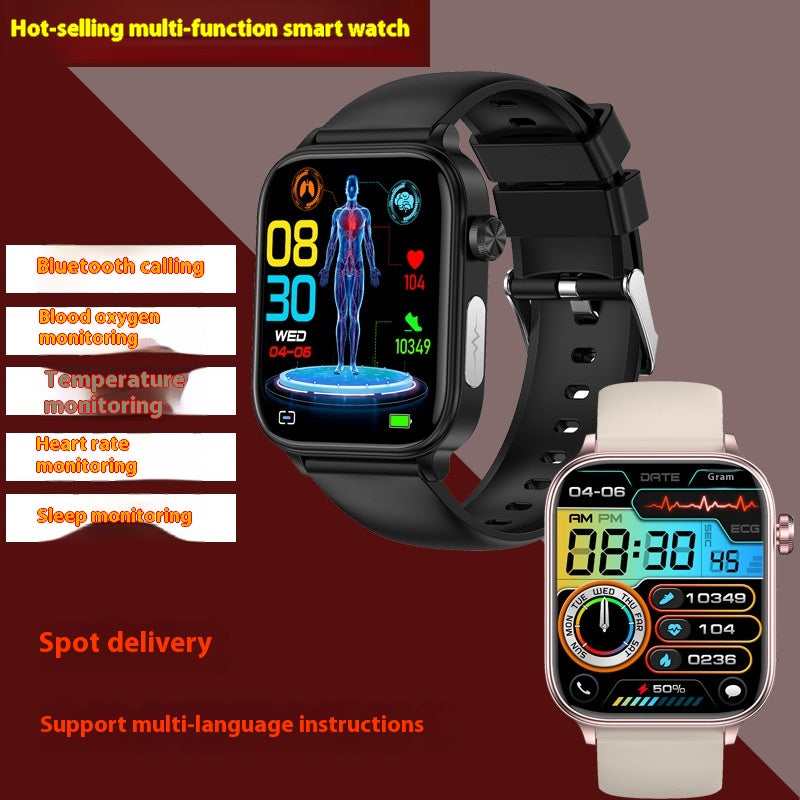 ET570 Smart Watch Bluetooth appelant la fonction ECG ECG Blood Glucose Véritable Blood non invasif