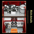Rétro modèle de locomotive électrique rouge ornemental jouet d'assemblage bricolage éducatif pour garçons et fille