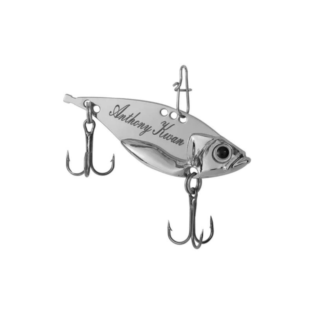Pendentif personnalisé engravé Fishhook Pêche Lure Pendentif