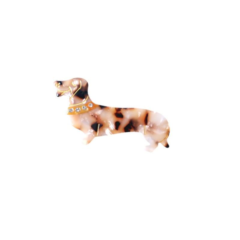 Tablettes d'acétate de cellulose de style coréen Saucisse Barrettes en forme de chien