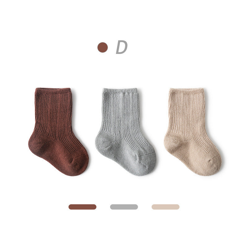 Bébé Style d'automne Chaussettes de jambe non étanches Couleur pure