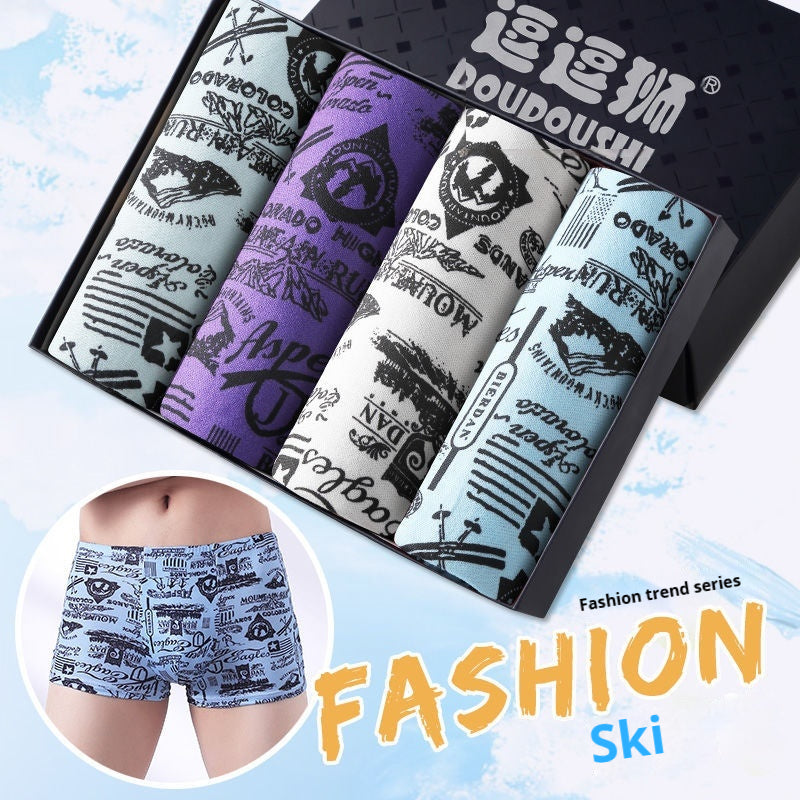 Boxer homme Slips Étudiant Mode tendance Nouveau