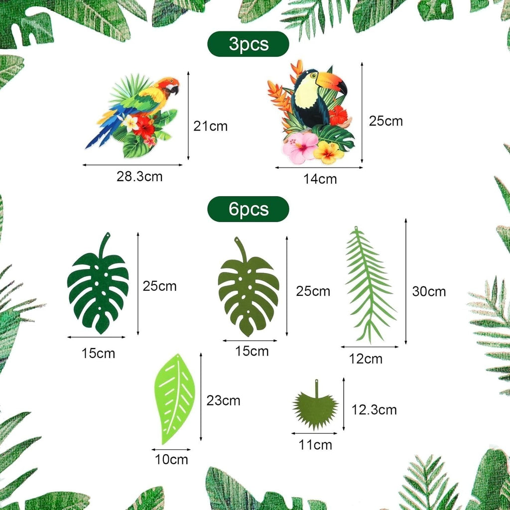 Feuilles tropicales à 3 pièces Banner Garland
