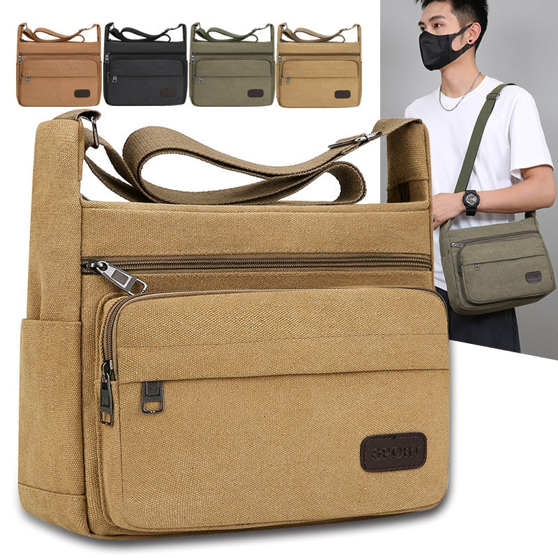 Multifonctionnel Loisirs Grand dispositif de rangement Toile Crossbody sac de voyage