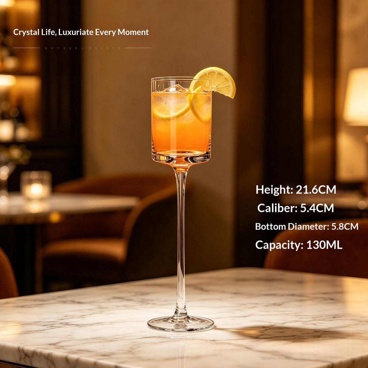 Creative and Personalized Cocktail Glass with a Margarita Sauce Crystal Tall Stemchampagne