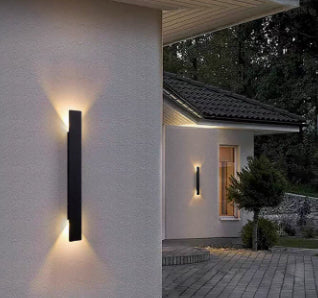 Nordic Minimalism Hotel Villa Courtyard Pilier Lamp Strip Fond Design Square Wall La