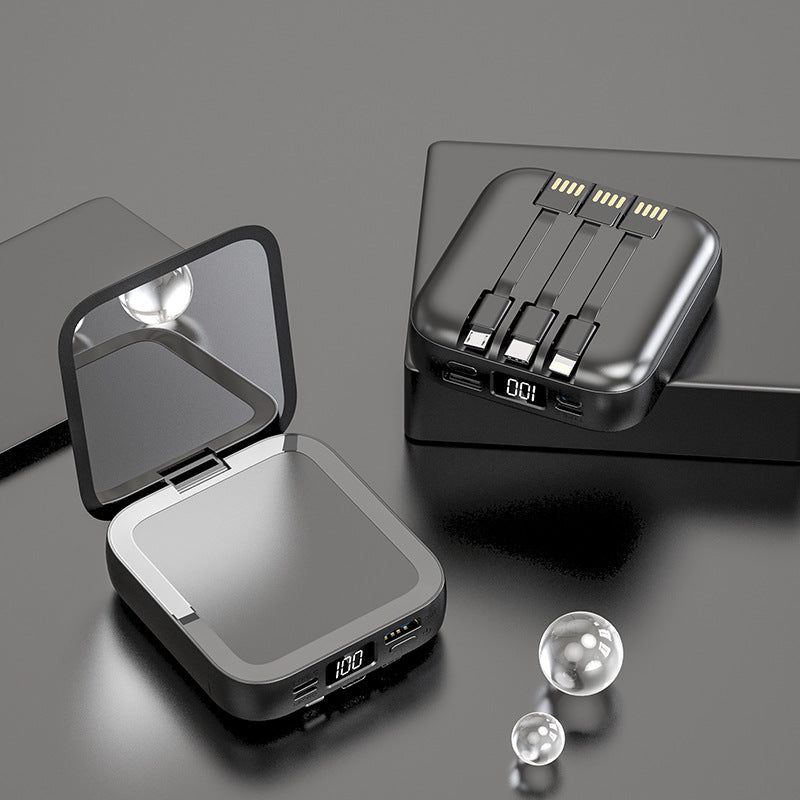 Beauty Mirror Power Bank est livré avec câble Portable Mini