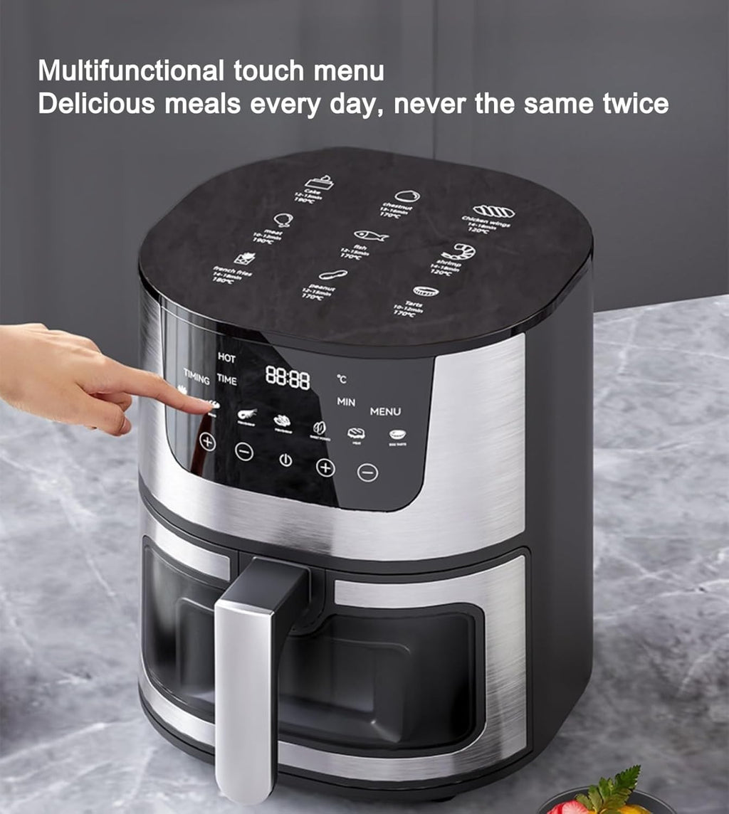Frise d'air numérique 7L Huile visible Cuisinière de cuisine sans friture Mini four à faible graisse