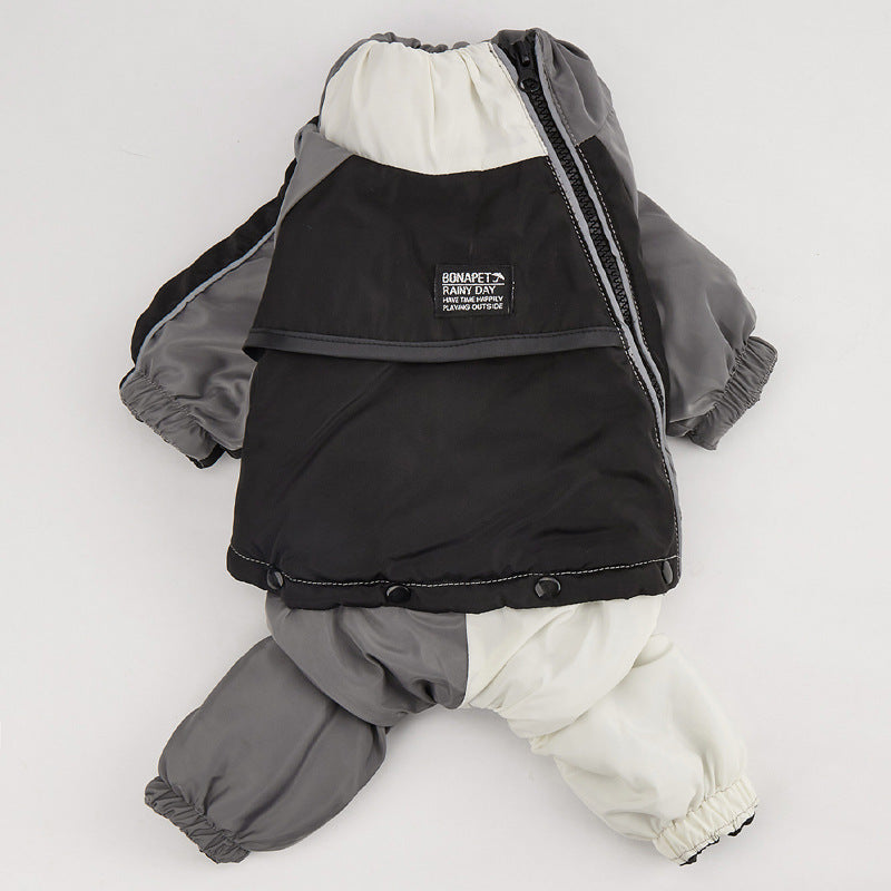 Animaux d'hiver couleur matching coton rembourré vêtements chien moyen grand chien chaud et confortable