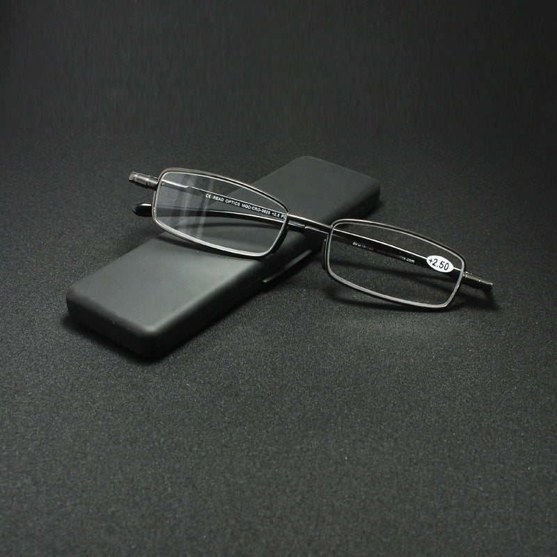 Jambes de verre à lunettes en alliage carré