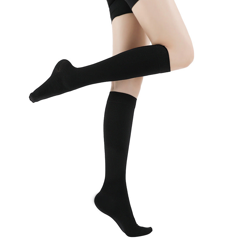 Classe médicale de classe II Compression Chaussettes de soutien des jambes de couleur unie