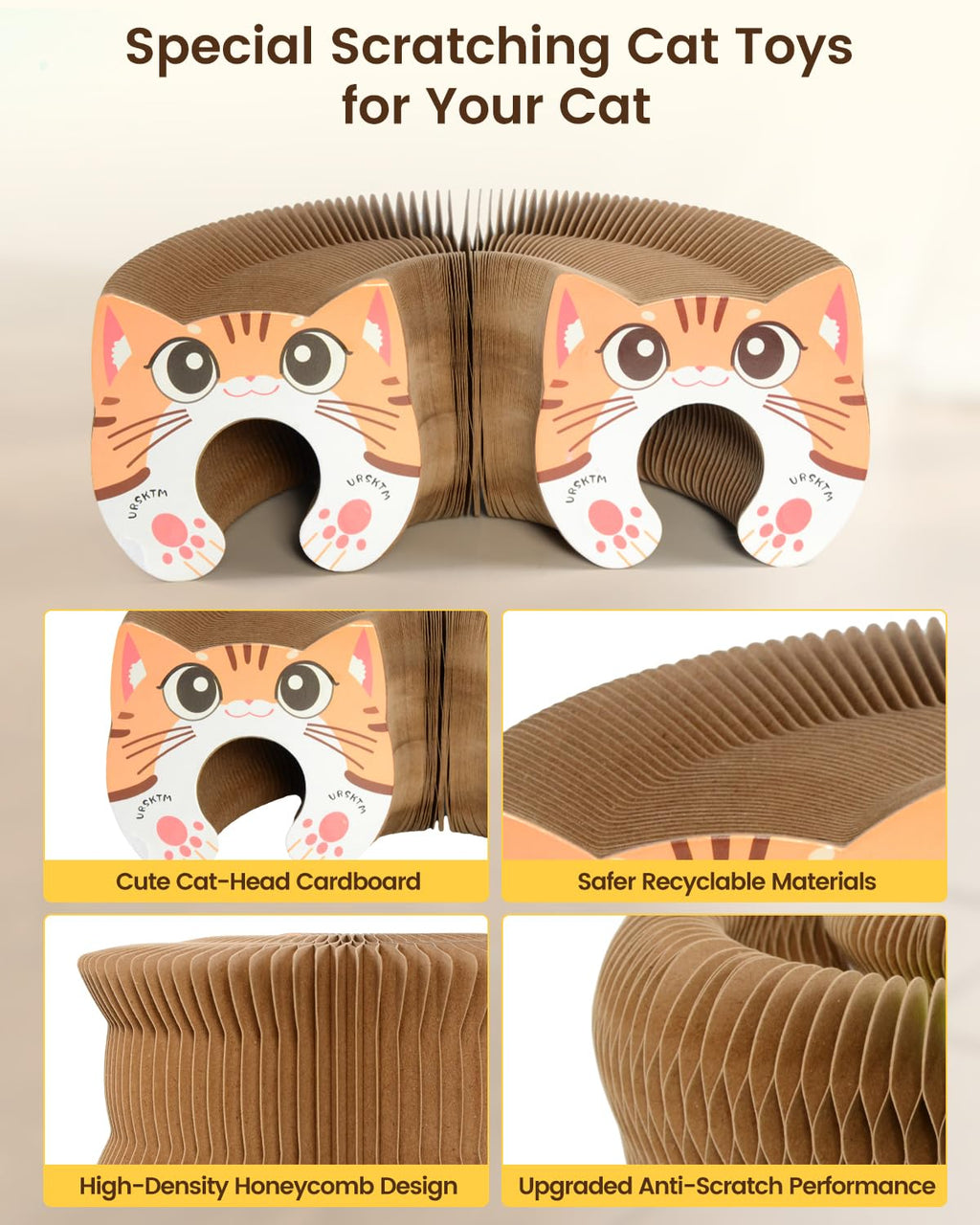 2PCS Kitty Kurls Cat Scratcher Toy Modernization