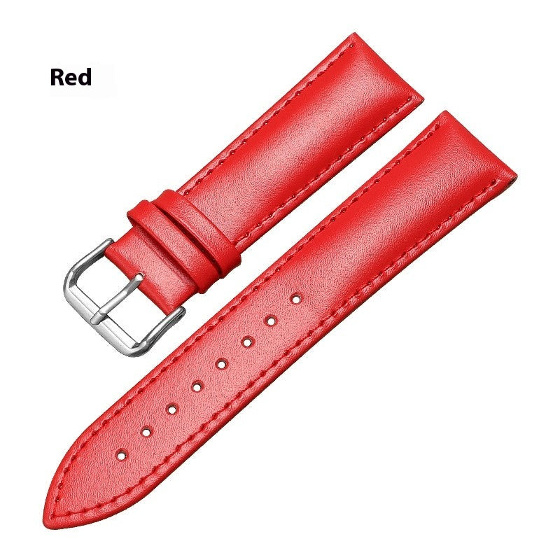 Bracelet de montre en cuir véritable polyvalent et minimaliste