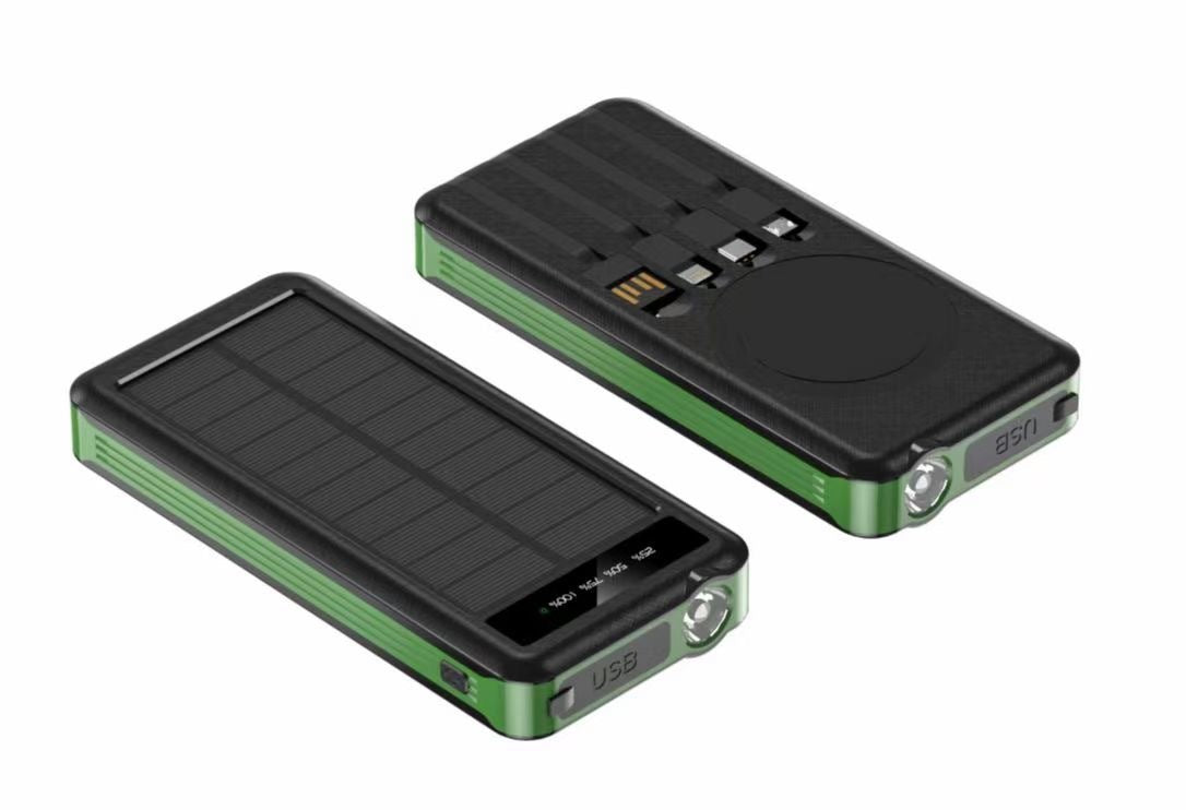 Unité de recharge solaire avec câble portable étanche