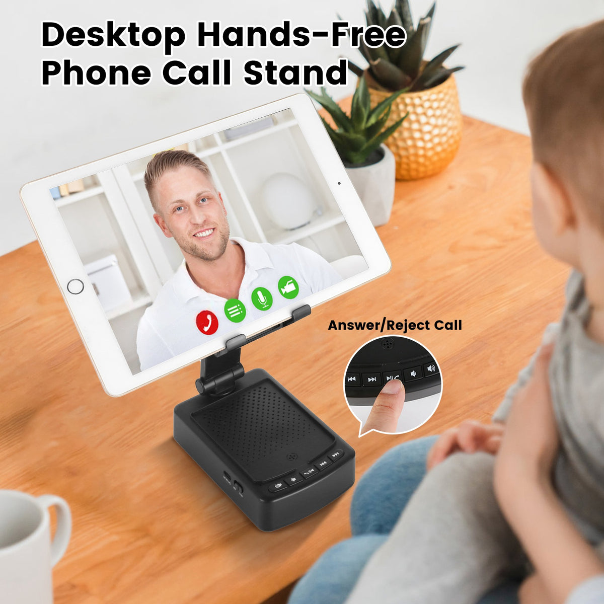 1Pc Cell Phone Stand avec HD Surround Wireless Speaker Power Bank Portable pliable Chargi