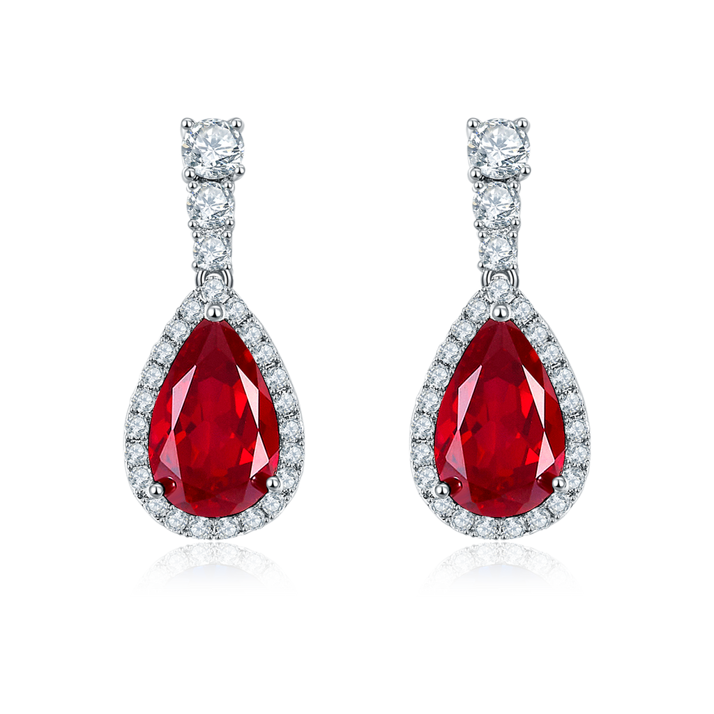 S925 Boucles d'oreilles d'angle en argent sterling Teardrop