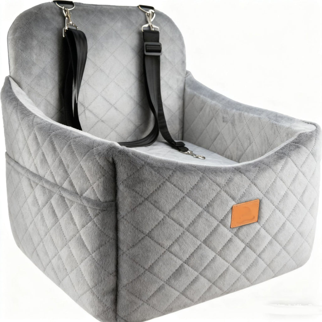 Lit de voiture pour animaux de compagnie pour petits et moyens chiens Coussin doux pour le siège arrière
