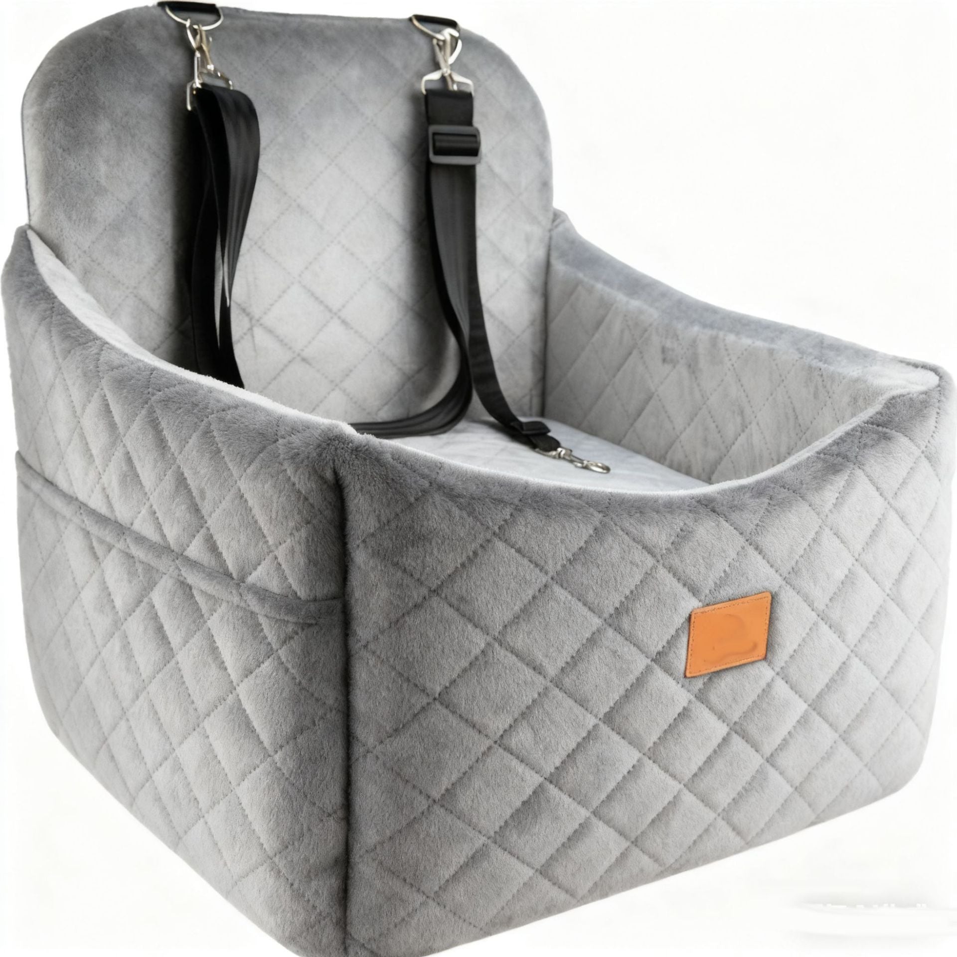 Lit de voiture pour animaux de compagnie pour petits et moyens chiens Coussin doux pour le siège arrière