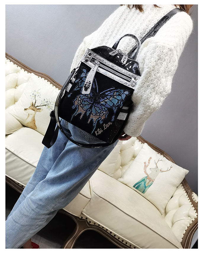 Delicate Strass Personality Sac à épaule papillon
