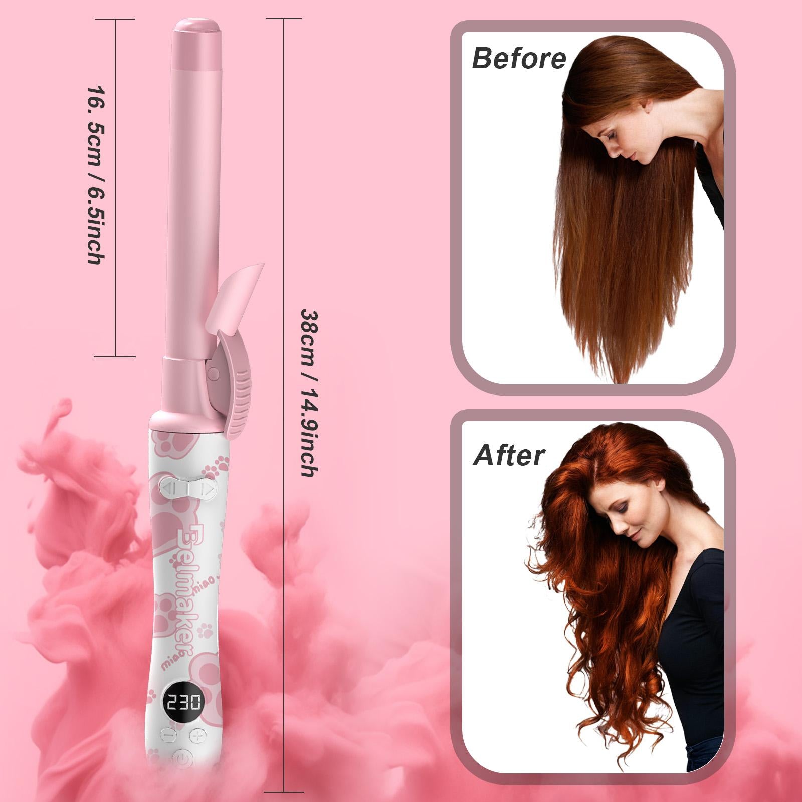 Iridescent Rotating Curling Iron Ceramic Curling Iron Convient à tous les types de cheveux Parfait