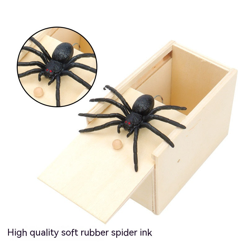 Simulation Spider Scared Boîte en bois Spoof Spider Creative Tricky